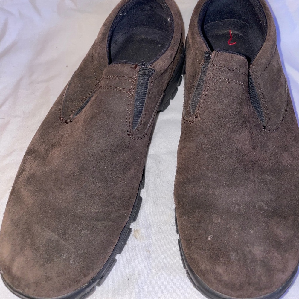 Brown Lands' End Slip-on Clogs